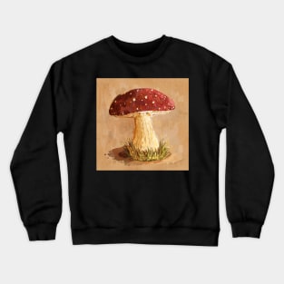 Fly Agaric Mushroom Painting Crewneck Sweatshirt